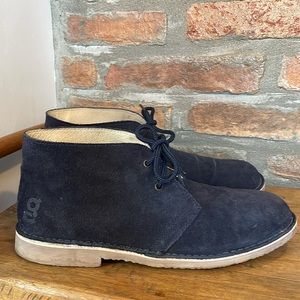 Green Coast Made in Spain Men's Chukka Boot Navy Blue Suede Lace Up Size 10.5/44